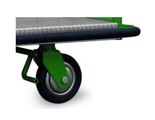 Chariot plateforme à 2 dossiers - monobloc pour ateliers, entrepôts et magasins - capacité jusqu'à 600 kg_1