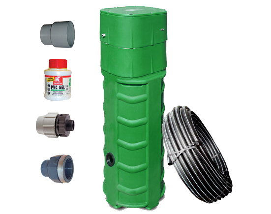 Poste de relevage Sanidrain® - Hauteur 210 cm - Kit complet prêt à poser pour usage domestique ou petits collectifs_1