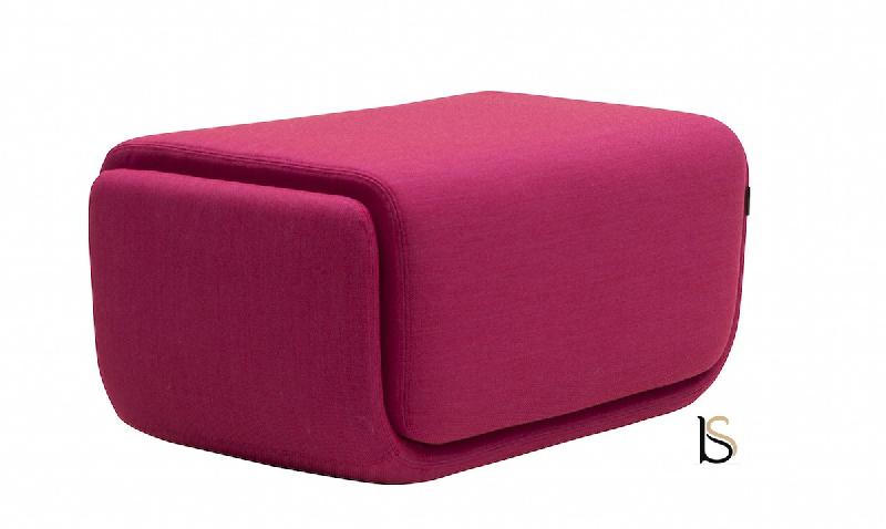 Pouf - table basse Basket - Softline - Feld rose 629, Petit_1
