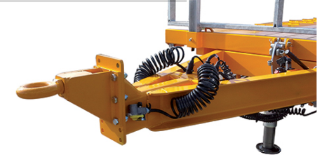 Remorque porte-engins basculante Gourdon - 2 essieux - roues sous plateau - freinage pneumatique_1