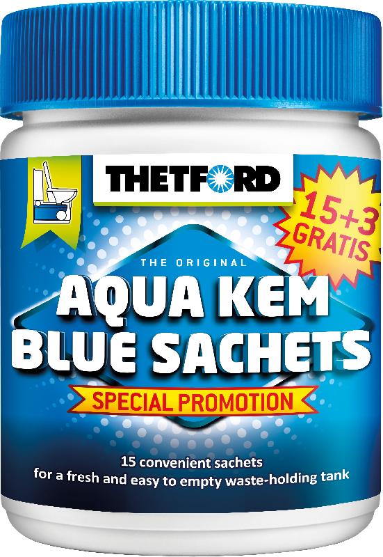 SYNCHRO - Traitement Aqua Kem Blue en sachets (15+3 gratuits) pour toilettes portables et à cassette_1