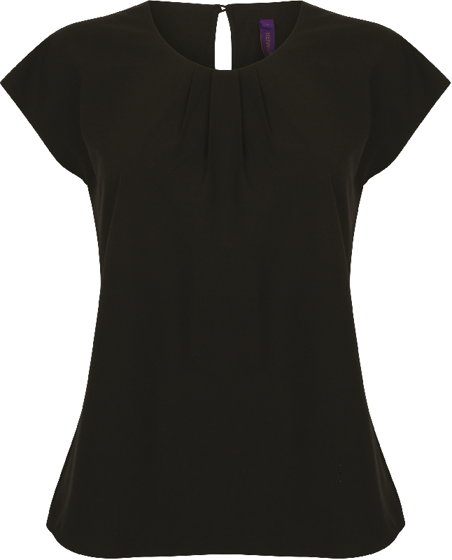 Top col plissé femme Henbury - Réf: H597 - Anti-UV, respirant, séchage rapide_1