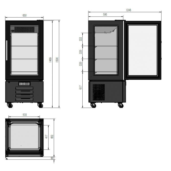 Vitrine de pâtisserie réfrigérée 1500mm 280L Combisteel_1