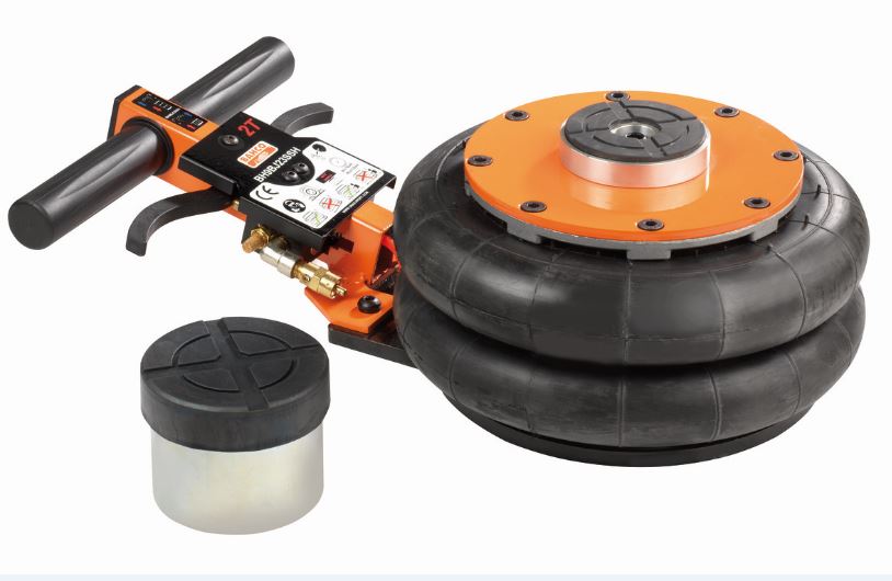 Cric pneumatique à 2 étages - manche court BH9BJ22SSH - 2 T, hauteur extra basse et levage max 425 mm_1