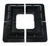 Kit 4 coins de fixation en ABS pour panneau solaire - Noir ou blanc - Résistant aux intempéries_1