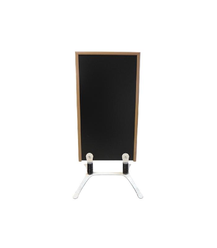 Panneau trottoir - Piétement métal blanc avec cadre bois dimensions 120 x 65 cm - Référence : PFN48TA_1