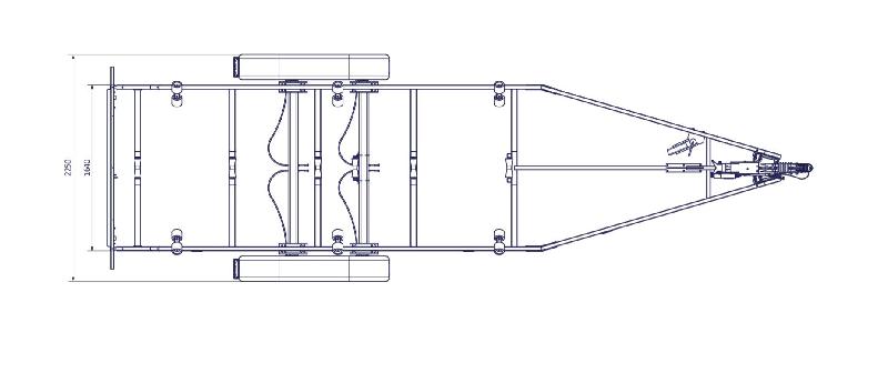 7m-2m20 2x1500kg - 3000 kg - VLEMMIX - Remorque Porte-Bateau_1