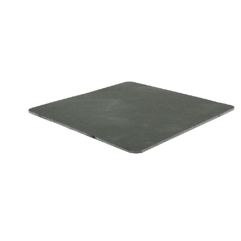Plateau ardoise carré Pizarra noir 27x27x0,5 cm_1