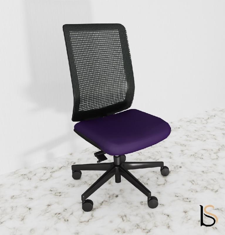 Siège bureautique Wi max dossier filet - Sokoa - Violet, Non, Non, Non, Sol dur_0