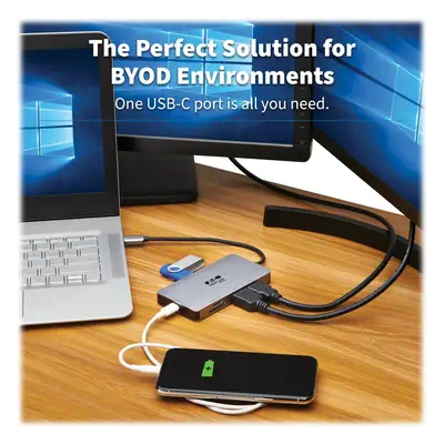 Tripp Lite U442-DOCK8G-GG station d'accueil Avec fil USB 3.2 Gen 1 (3.1 Gen 1) Type-C Noir, Gris_1