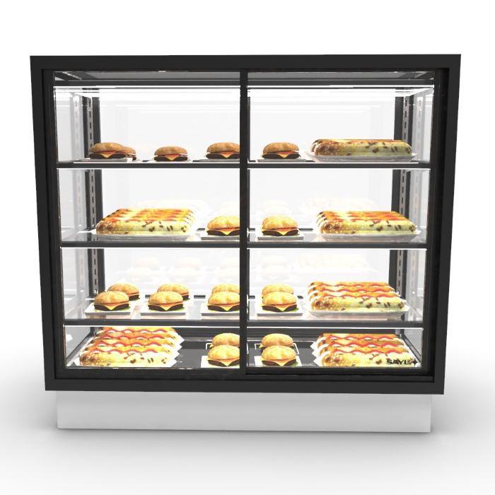 Vitrine chauffante INTEGRA Drop-In - 4 niveaux - 1000 mm - H815 mm | Sayl Barcelona - 815 mm, Accès avant et arrière_1