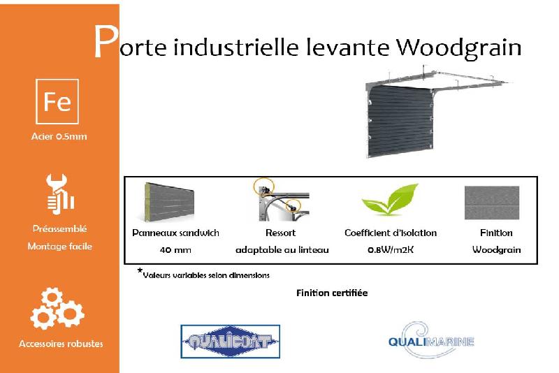 Porte industrielle levante woodgrain S - 3000 / 3100_1