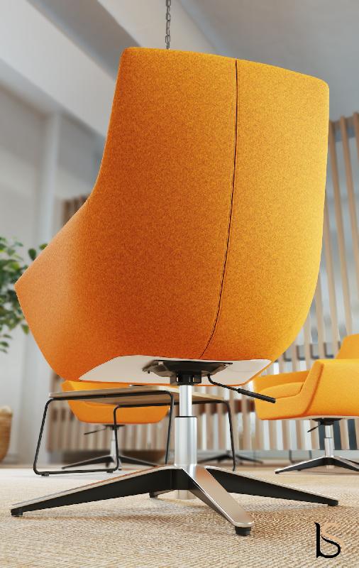 Siège d'accueil pivotant Storn - Mobel linea. - Violet_2