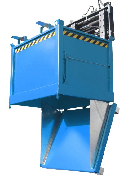 Type fb - benne à fond ouvrant pour trains à base roulante - bauer gmbh - charge 1000 - 1250 kg_1
