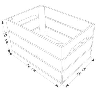 Chariot de rangement à vinyles - caisse en bois 100% made in France - Simply à Box - L54xH34xP36 cm - 4 roulettes PM_1
