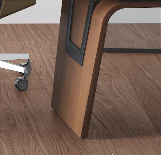 Bureau de direction Larus en bois et verre - DellaRovere - 210, Noyer_1