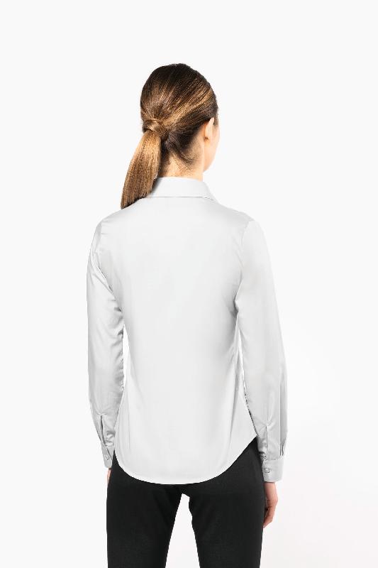 Chemise de travail femme en popeline 100% coton - Manches longues - Réf : K542 - Marque Kariban_1