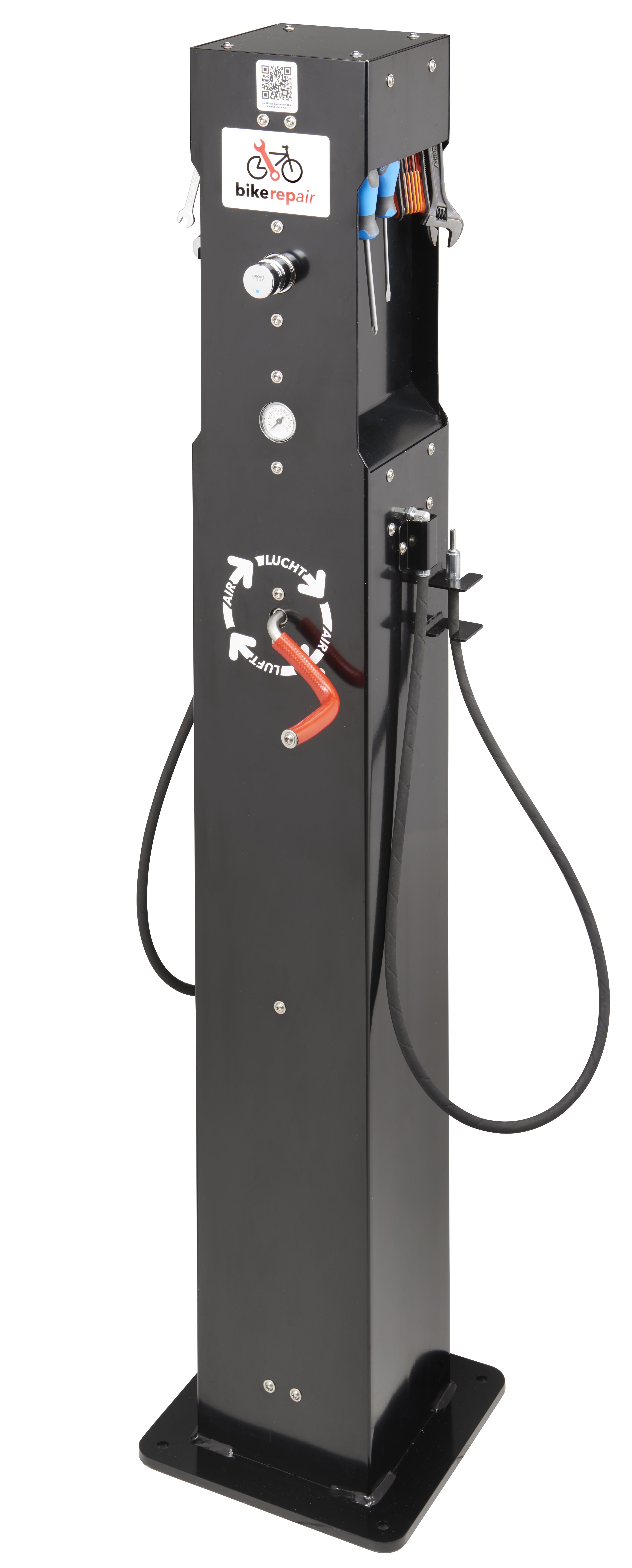 Station compacte pour regonfler les pneus de vélo en toute sécurité