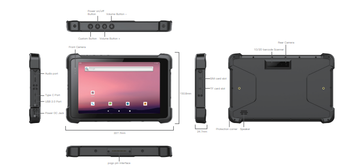 Tablette PC robuste avec batterie 6000 mAh - StrongPad - 8 pouces_1