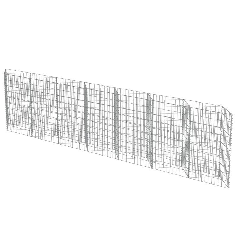 Vidaxl mur de gabion acier galvanisé 450 x 30 x 100 cm 143571_1