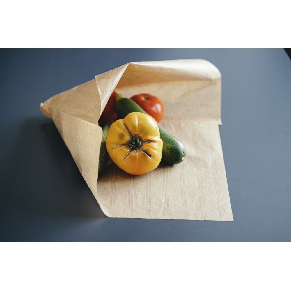 500 sacs kraft à salade - ouverture latérale - 35 x 36 cm - kraft brun 40 g/m² - biodégradables_1