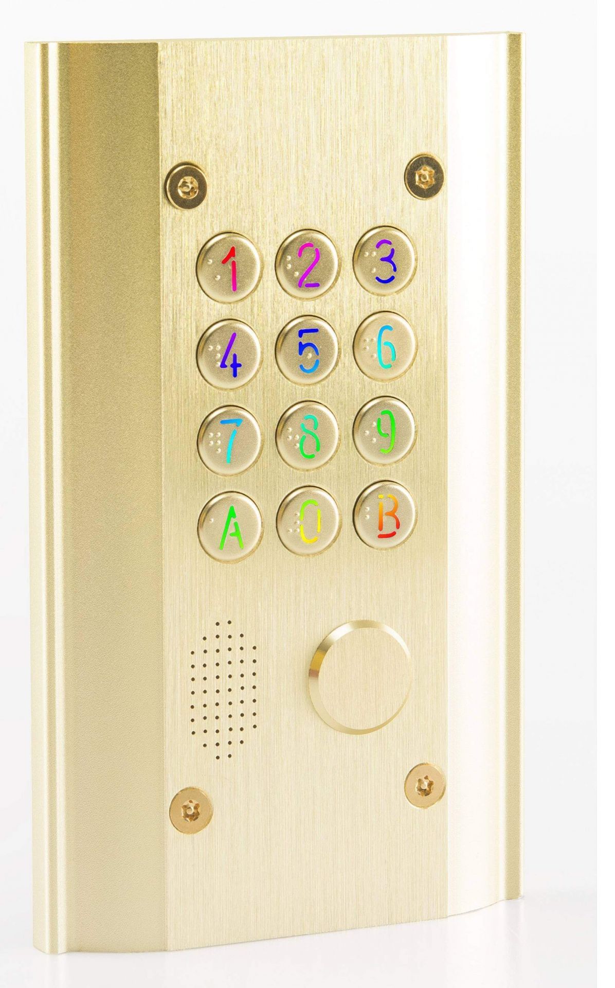 Claviers lumineux avec horloges intégrées - 4003-D - 2 relais, 55 codes, finition or_1