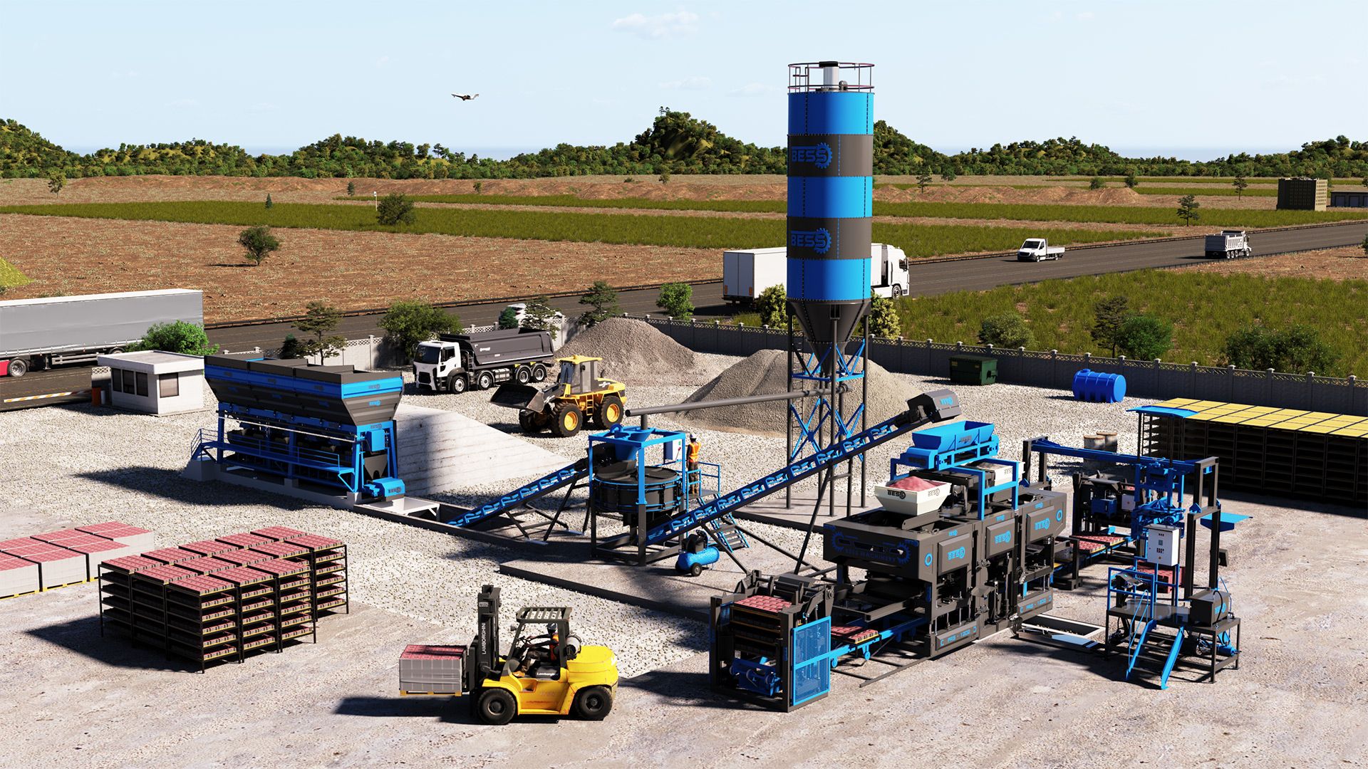 Machine à briquettes automatique PRS-1202 - Capacité 800 m² de pavés en 8 heures - BEYAZLI GROUP_0
