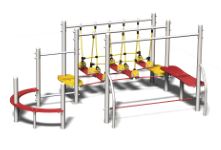 Parcours de santé sportif poutre et pont - 10 places - MES41I - CREA Équipements_1