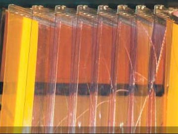 Porte à lanières / transparente / lanières amovibles / isolation thermique_2