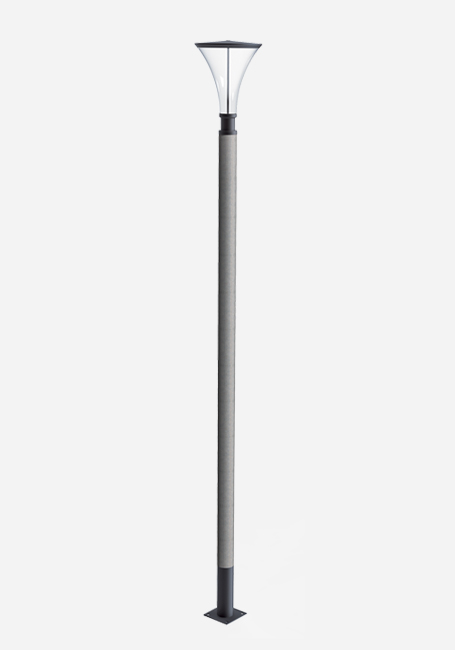 Colonne lumineuse Lady XL - LED 26.7W - Bois, acier et aluminium anodisé - 4 m - Éclairage public_0