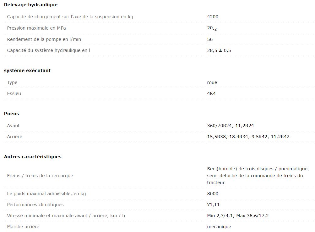 Tracteur agricole Belarus 1025.5 - MTZ Belarus - 110,2 kW (81,0 CV) - 4 cylindres turbo intercooler - boîte synchronisée 16/8_1