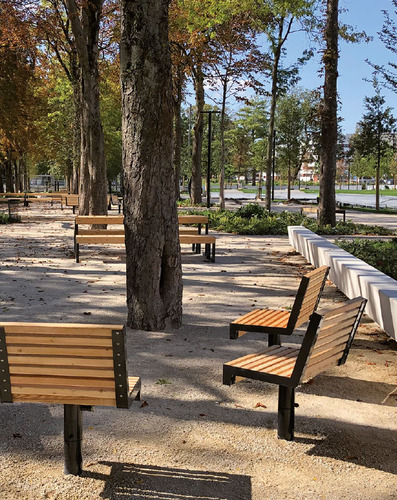 Chaise en bois pivotante Husson International - 0,6m - acier revêtu et bois résineux, exotique ou bambou_1