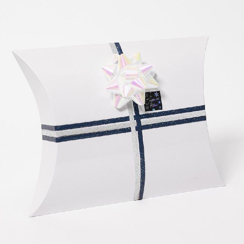 Boîte cadeau berlingot 45x37x12cm blanc brillant - par 25_1