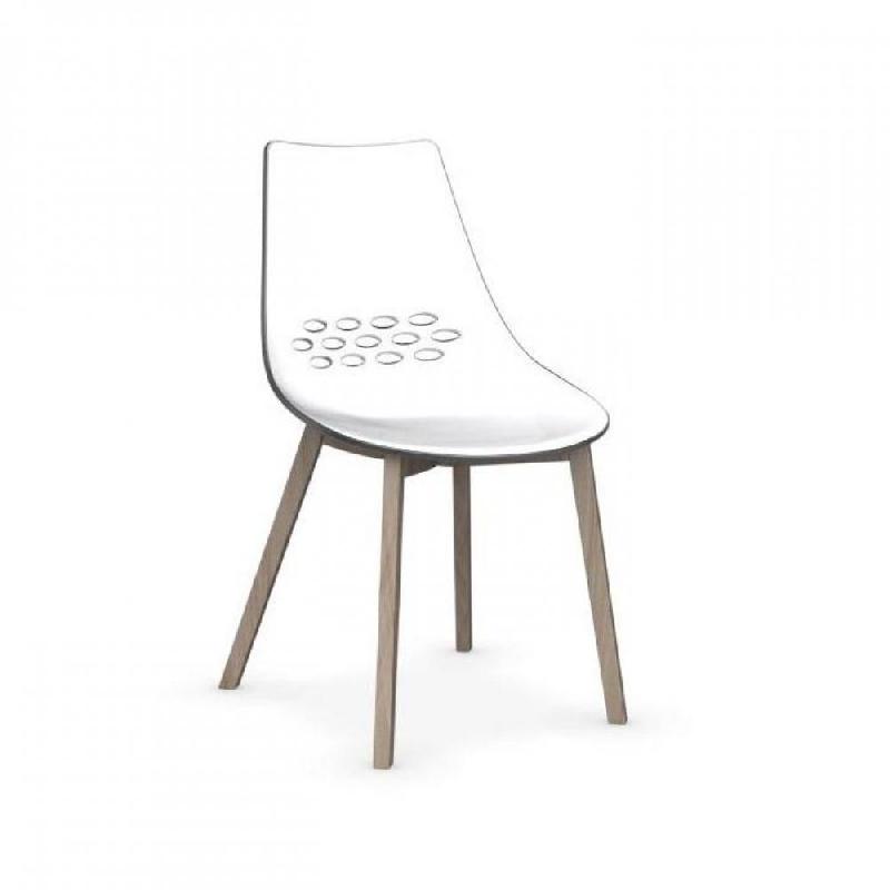 Lot de 2 chaises design Jam W - Transparent et bicolore - Piétement en frêne naturel - Fabrication italienne_1