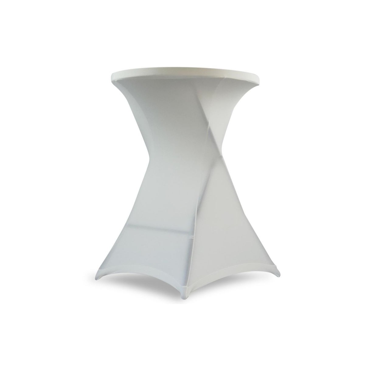 Mange-debout pliant - Housse écrue - 80 cm diamètre - 110 cm hauteur - Usage intérieur/extérieur_1