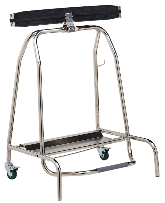 Poubelle support sac mobile a pedale clapet hermetique inox 50l_1
