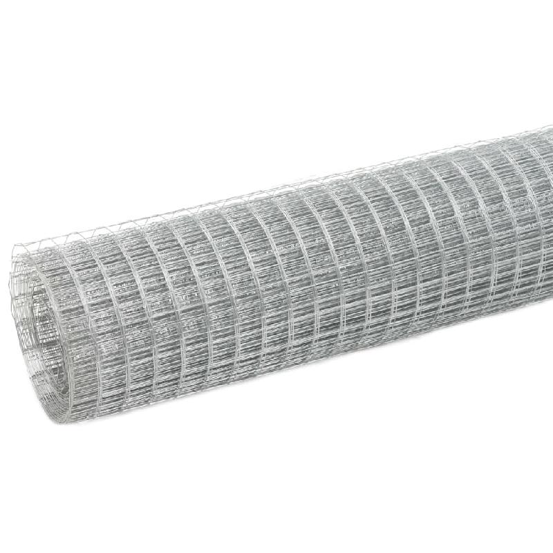 Vidaxl grillage pour volière acier galvanisé 10x0,5 m argenté 143612_1