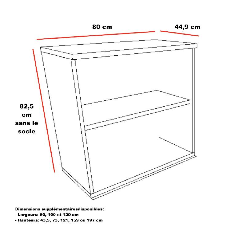 Étagère basse en bois - Mobel Linea - 100, Wengé, Sans socle de finition_1
