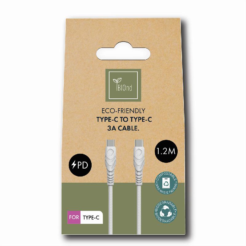 Biond bio-12-tt câble usb-c vers usb-c 3a, 1,2 m_1