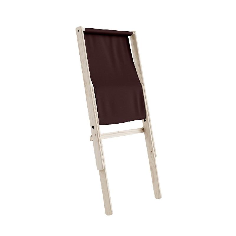 Fauteuil futon Boogie en hêtre massif - Coloris marron - Design compact et pliable_1