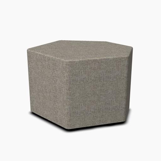 Poufs d'accueil finition tissu - MDD - Beige Medley, Bas_1