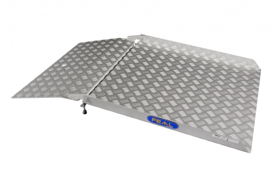 Rampe d'accès passe porte en aluminium - 80 x 75 cm - FEAL - Capacité 300 kg - Hauteur de franchissement jusqu'à 24 cm_1