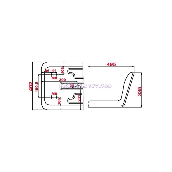 Siège adaptable pour micro-tracteur - Sans suspension - Avec visserie et 2 équerres_1