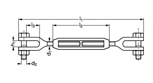 18-47 - Tendeur d'arrimage à lanterne 2 chapes en acier - Emile Maurin_1