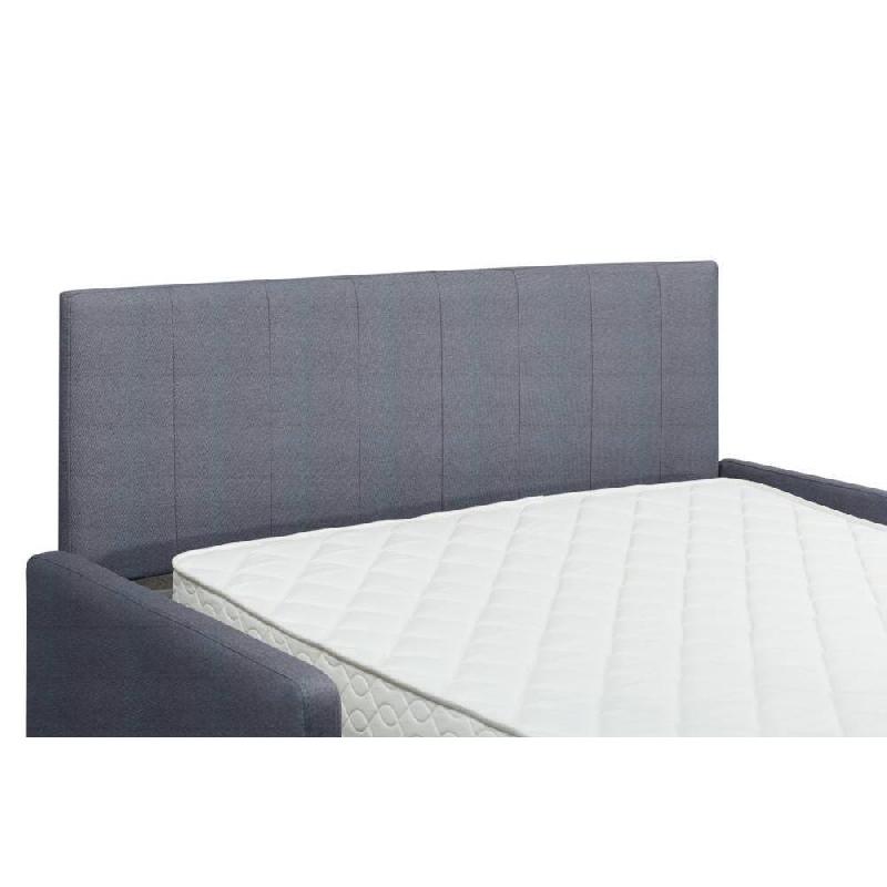 Canapé compact convertible Plaza - système express 160 cm - matelas 16 cm - velours bleu navy_1