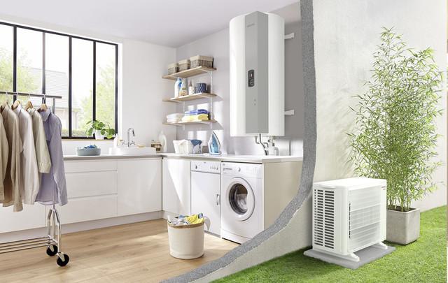 Chauffe-eau thermonydamique Calypso Split unité intérieure verticale murale 200L - Atlantic - 232519_1