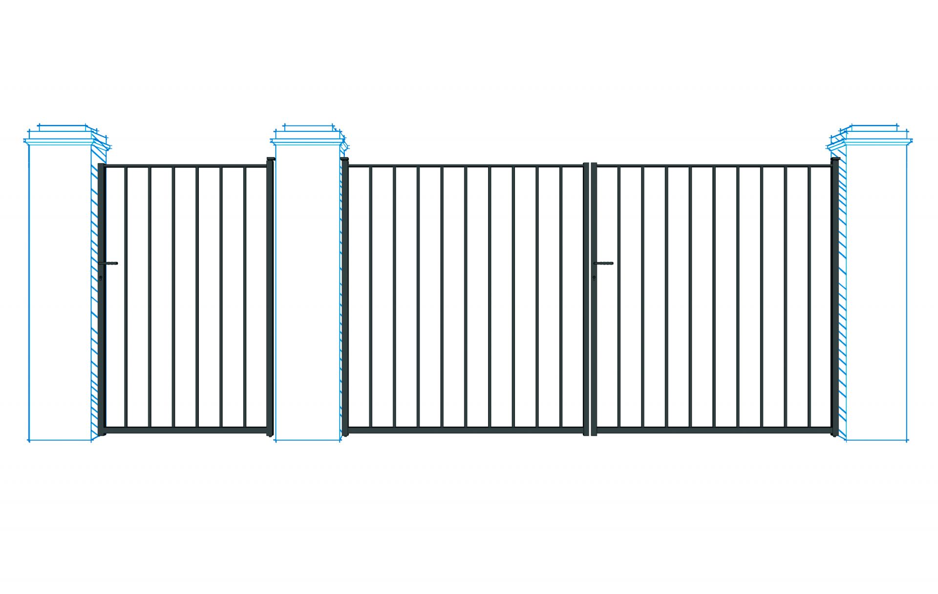 Portail coulissant Malte - Fer plat 35x8 - Anti-corrosion - Galvanisation - Thermolaquage_1