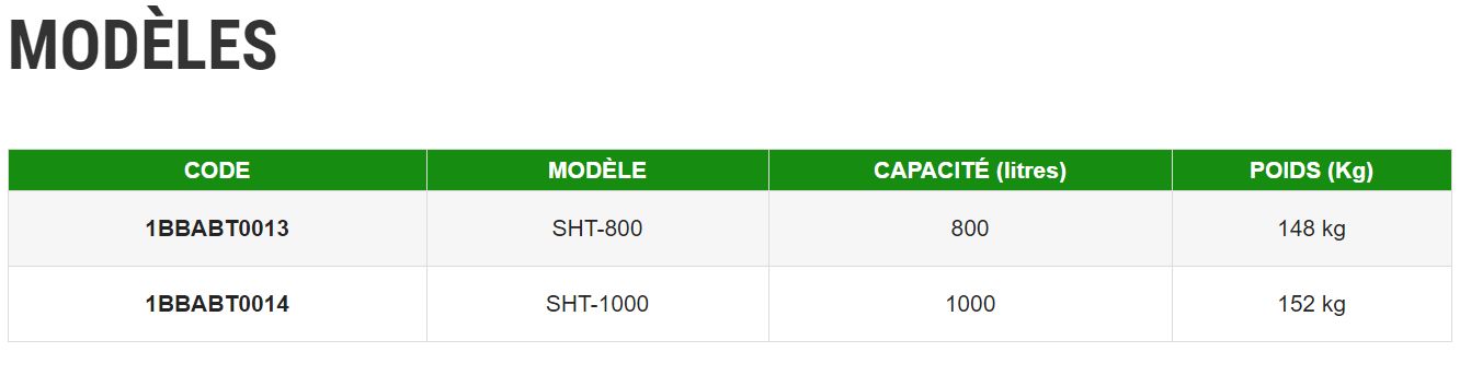 SHT-800, SHT-1000 - Distributeurs d'engrais Solano Horizonte - Capacité 800L et 1000L - Poids 148 kg et 152 kg_1