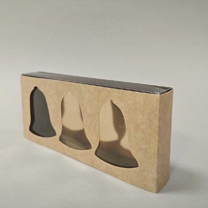 Boîte kraft  fourreau à fenêtre cloches 18,5 x 8,5 x3 cm - par 12_1
