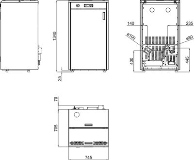 Compact - chaudières à granulés - red - stockage du pellet de 200 kg à 1 900 kg_1